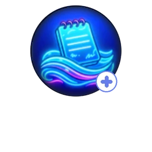 Quick-capture home screen icon with a plus badge, opens a blank note in one tap
