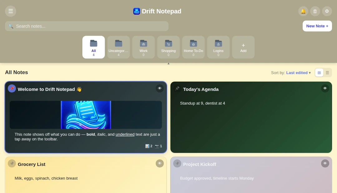 Dashboard in Professional's Legal Pad scheme, a warm cream